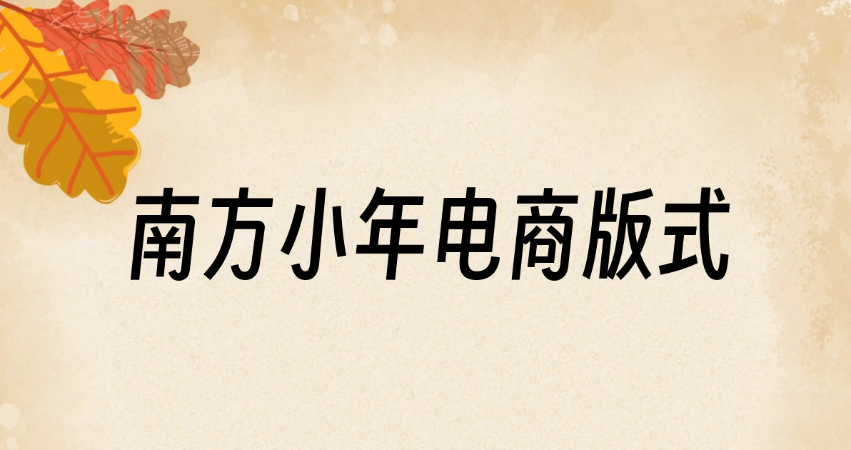 南方小年电商版式