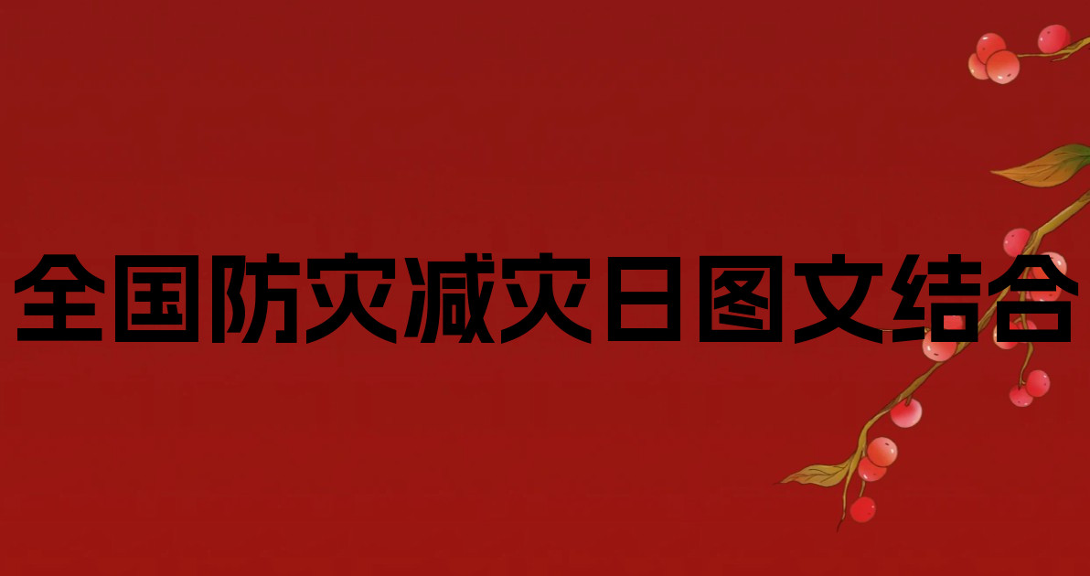 全国防灾减灾日图文结合
