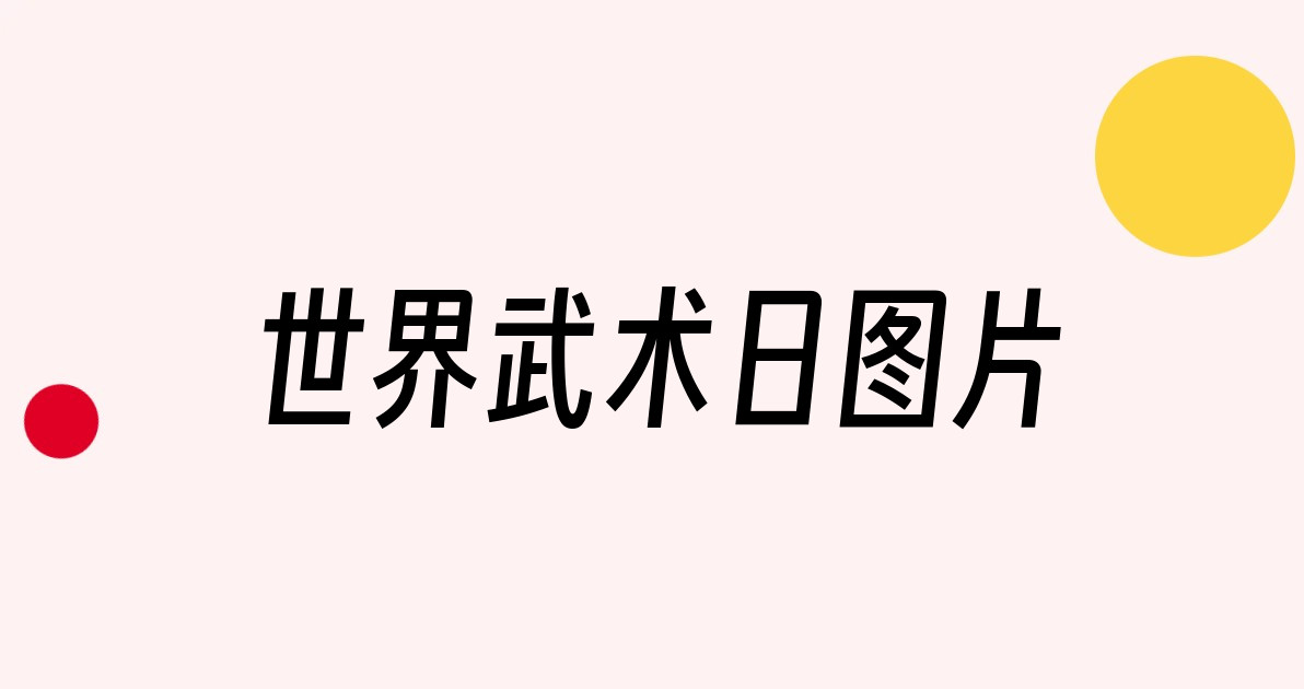 世界武术日图片