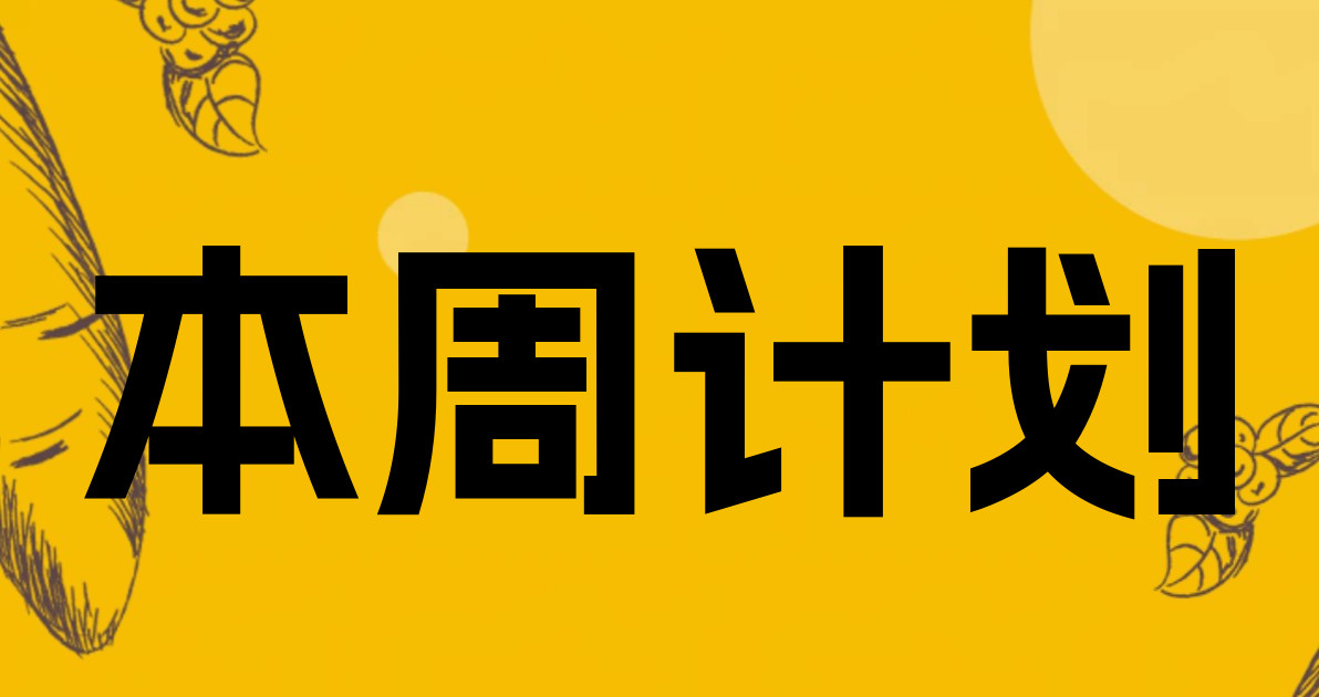 本周计划