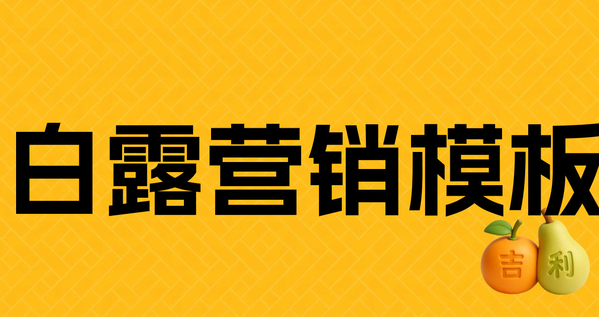 白露营销模板