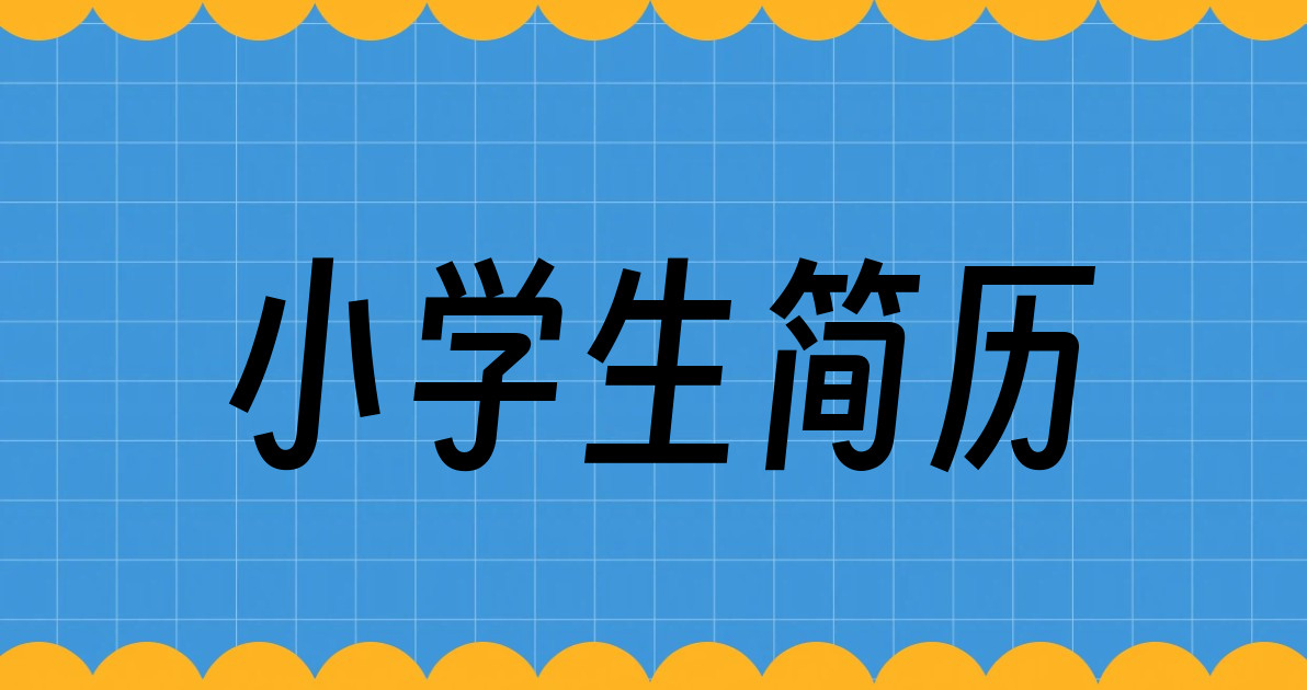小学生简历