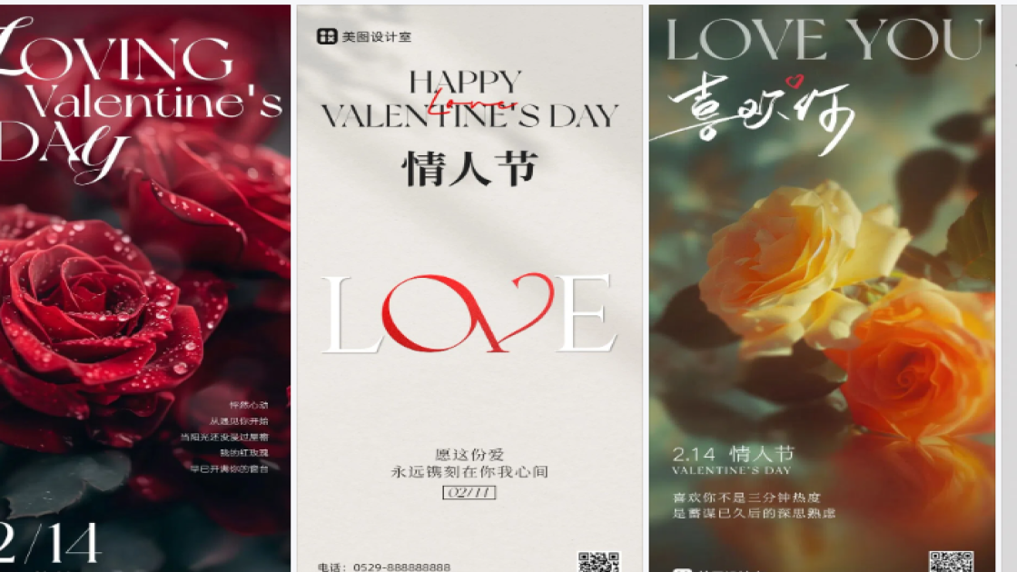 情人节海报爆款设计