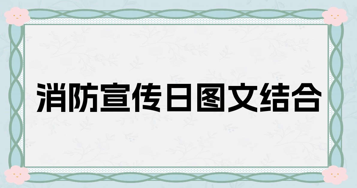 消防宣传日图文结合