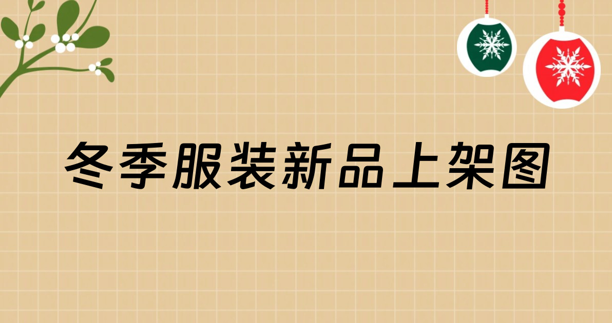 冬季服装新品上架图