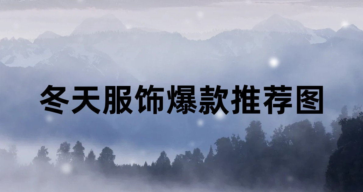冬天服饰爆款推荐图