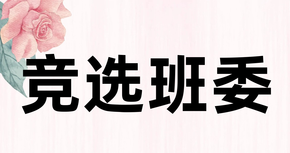 竞选班委