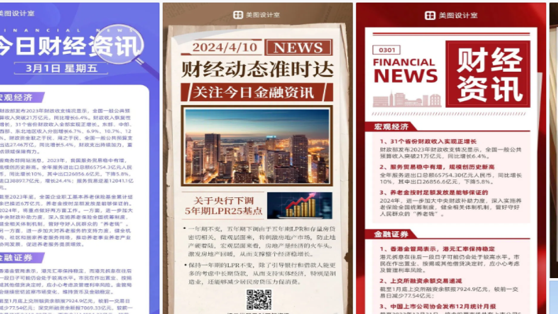 财经海报模板