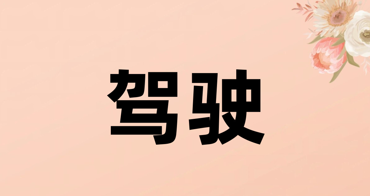 驾驶