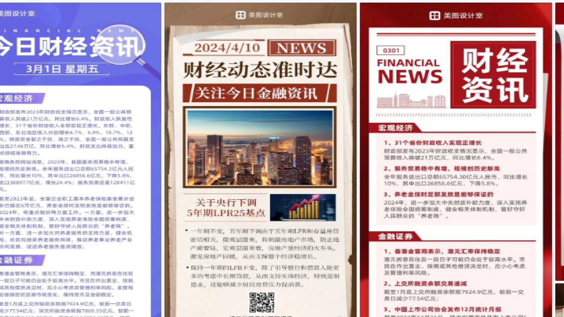 财经海报视觉创作