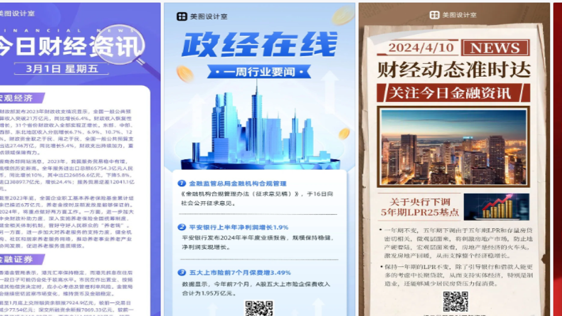 财经海报构图