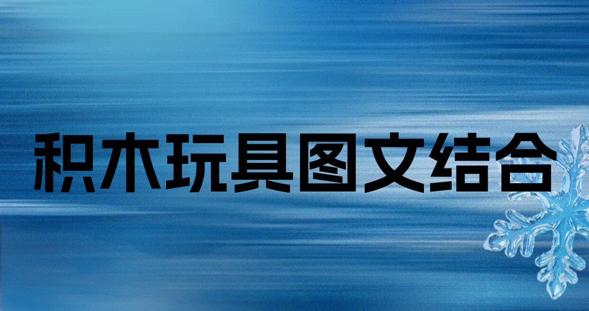 积木玩具图文结合