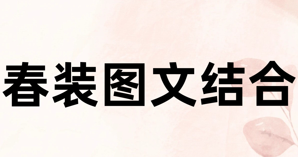 春装图文结合
