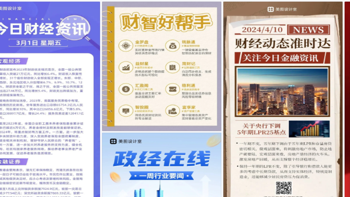 财经平面模板