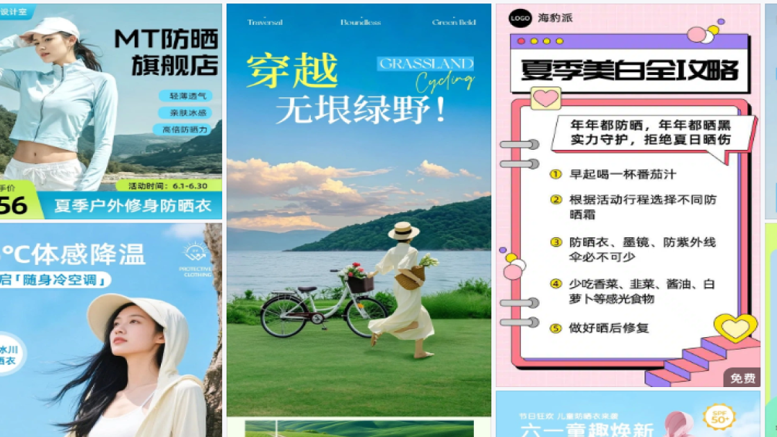防晒衣电商版式