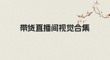 带货直播间视觉合集：用模板快速打造高转化直播间