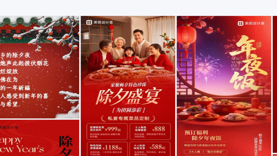 除夕设计元素