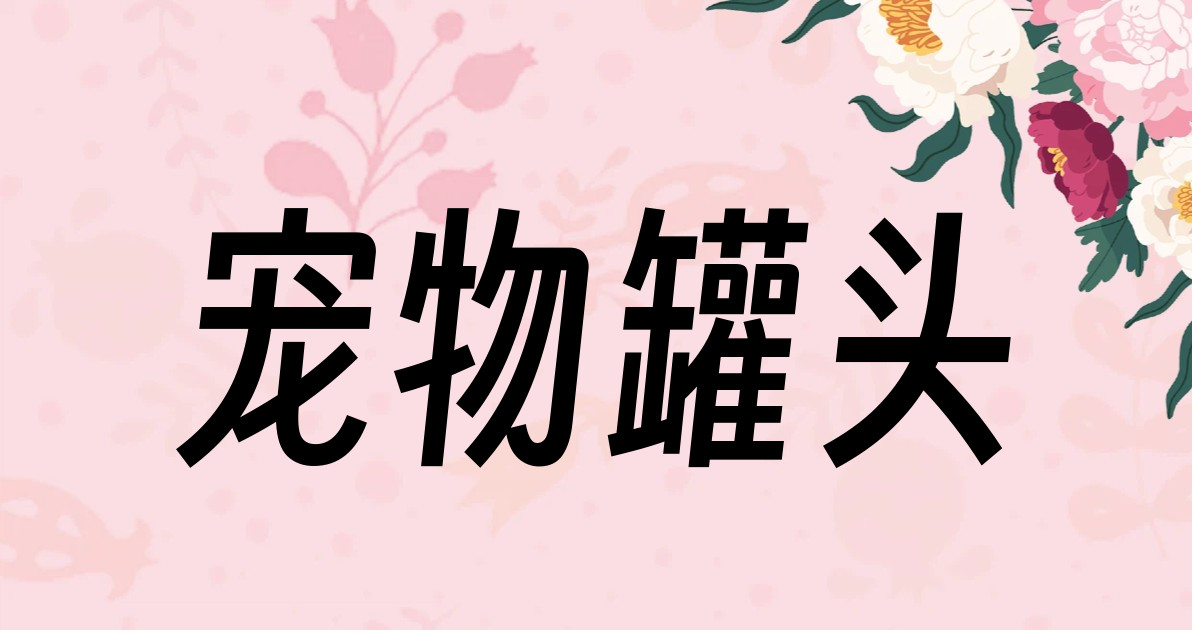 宠物罐头