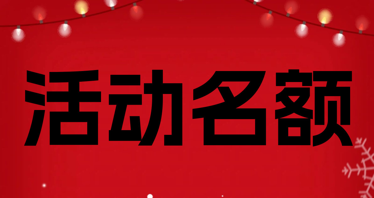活动名额