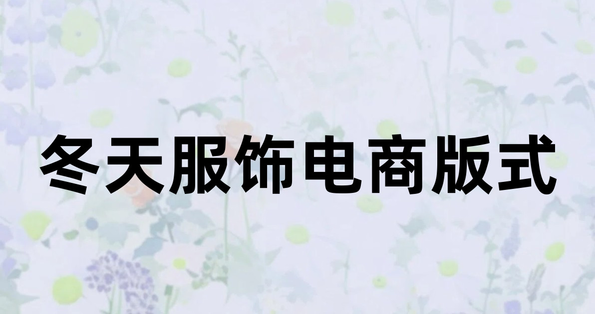 冬天服饰电商版式
