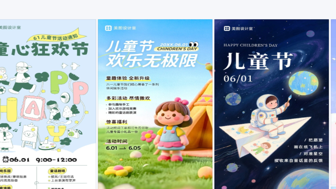 儿童节海报在线设计