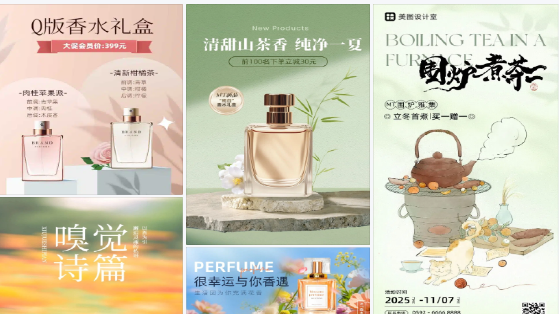 香水促销海报