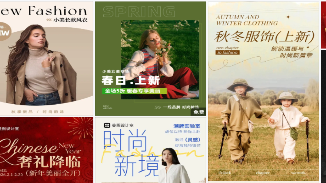 时尚服装海报配色