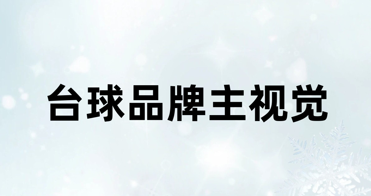 台球品牌主视觉