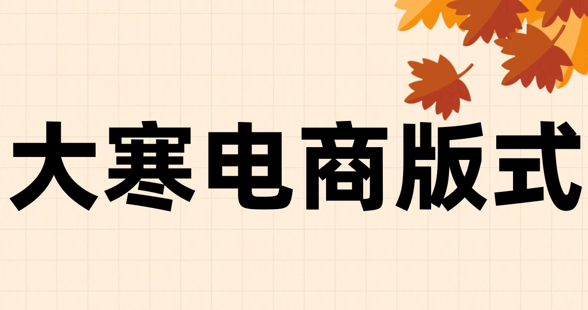 大寒电商版式