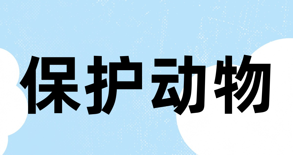 保护动物