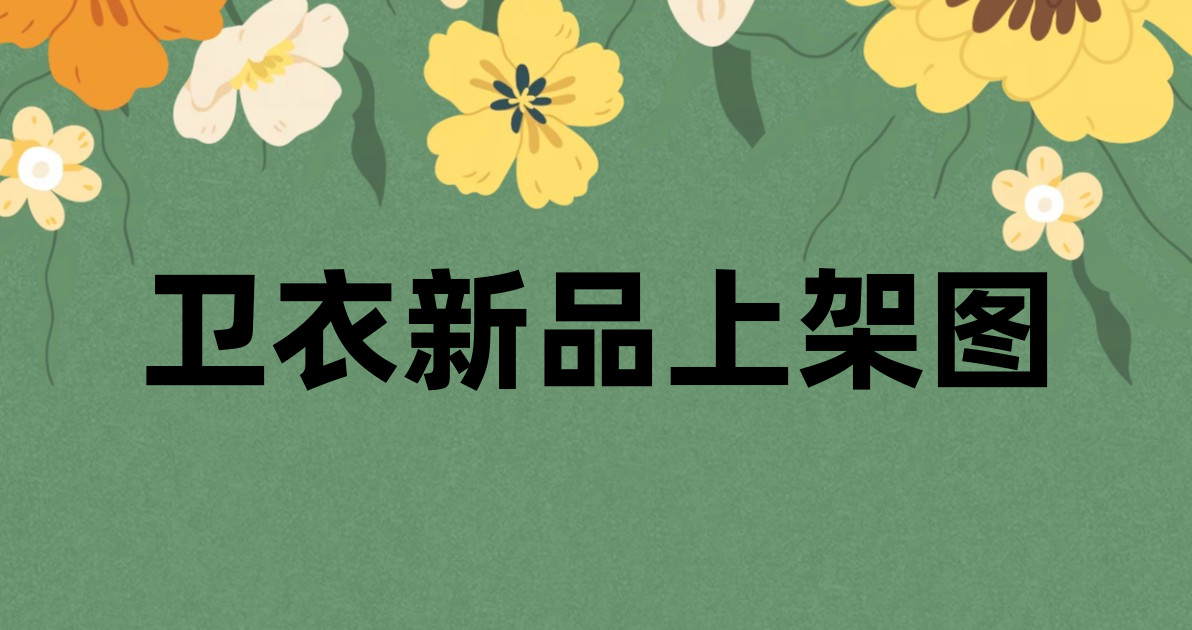 卫衣新品上架图