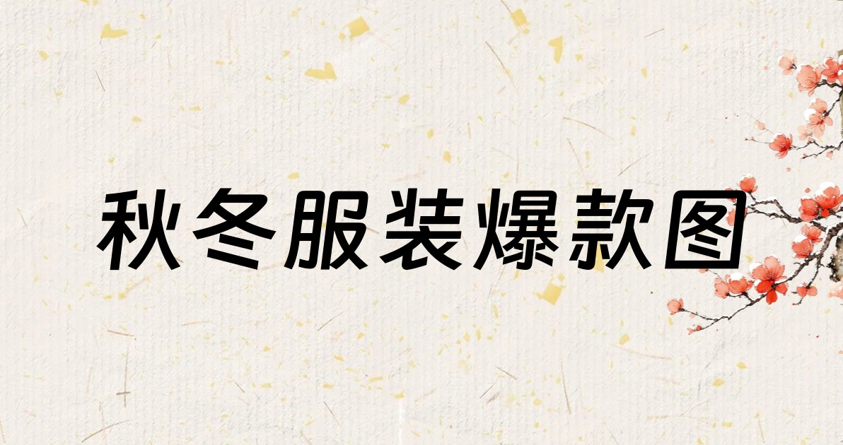 秋冬服装爆款图