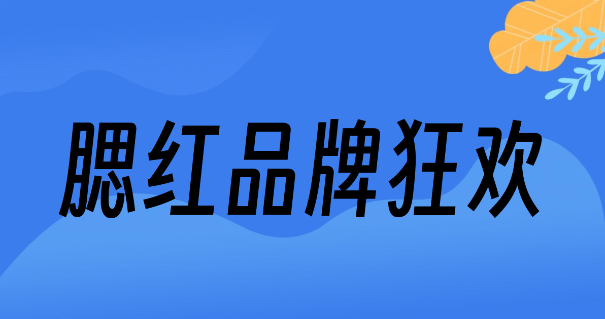 腮红品牌狂欢