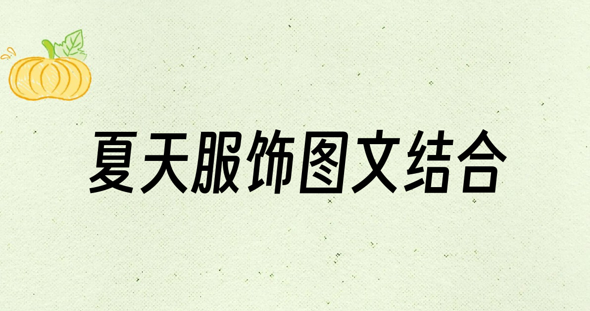 夏天服饰图文结合