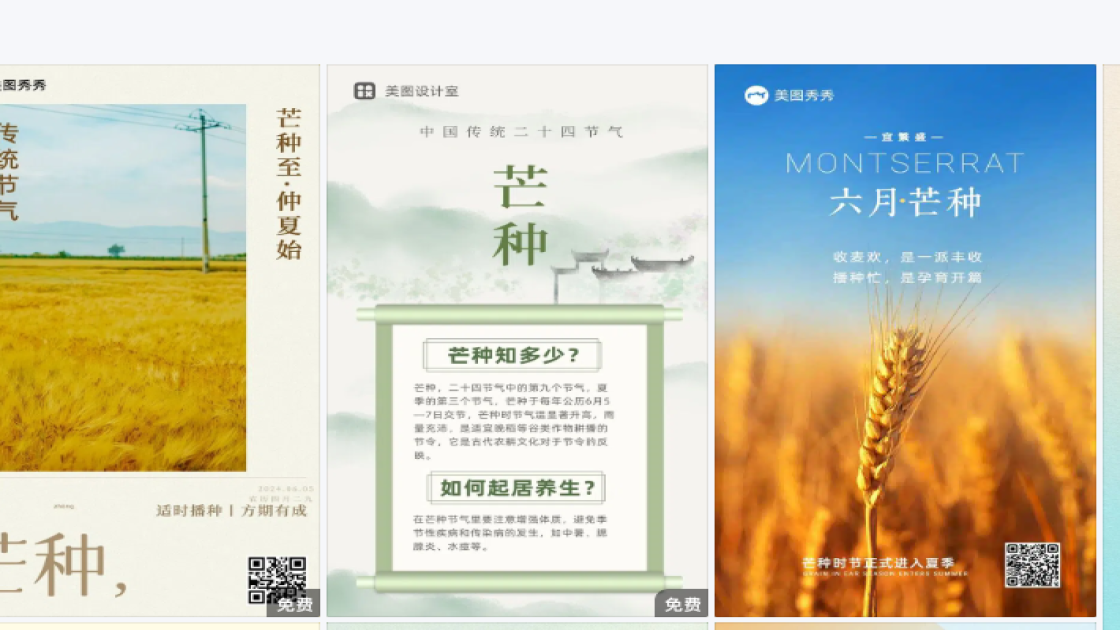 芒种平面创意