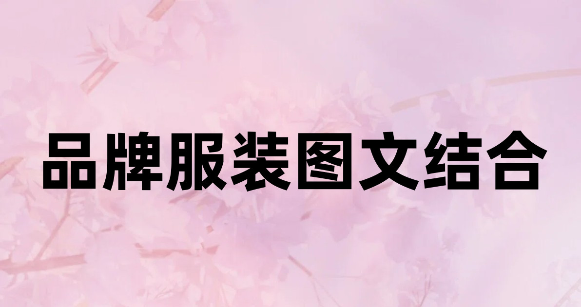 品牌服装图文结合