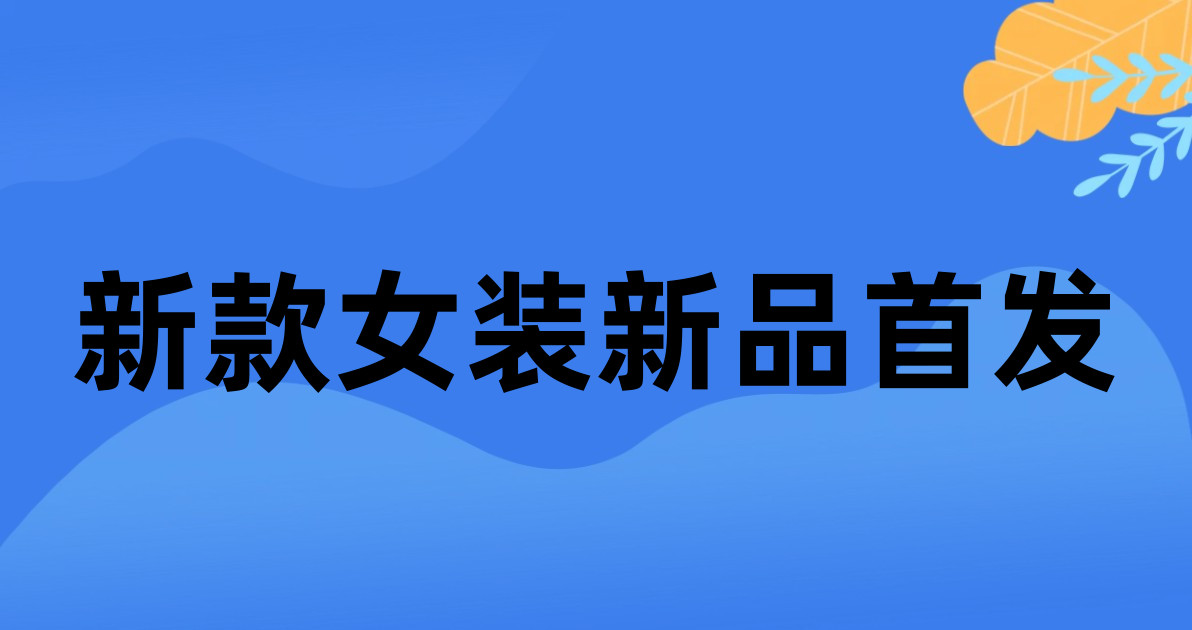 新款女装新品首发