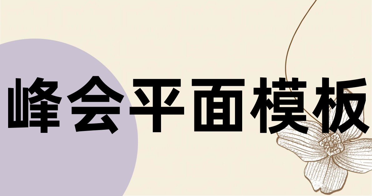 峰会平面模板