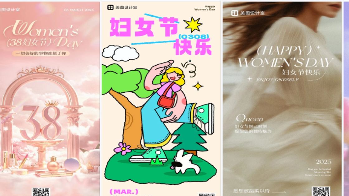 妇女节海报快速设计