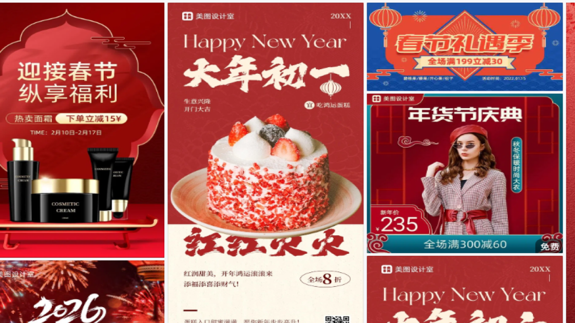 春节促销海报