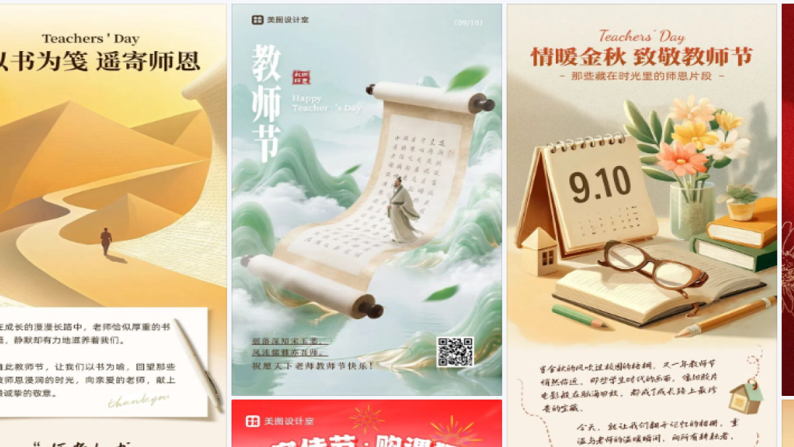 教师节海报爆款设计