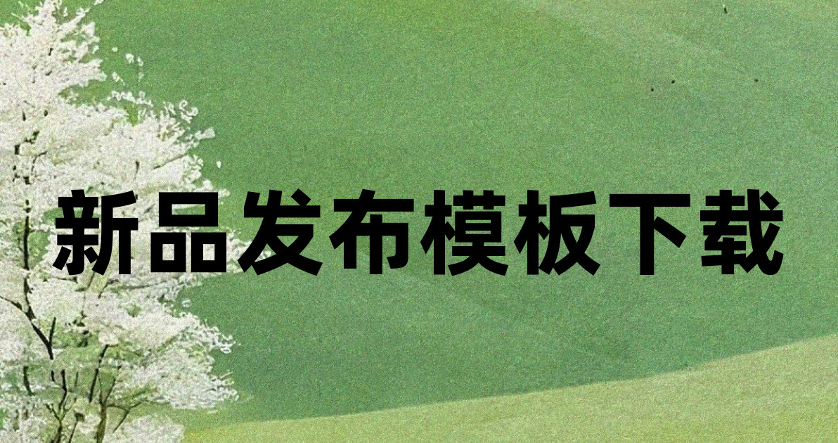 新品发布模板下载
