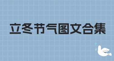 立冬节气图文合集，打造精美节气设计
