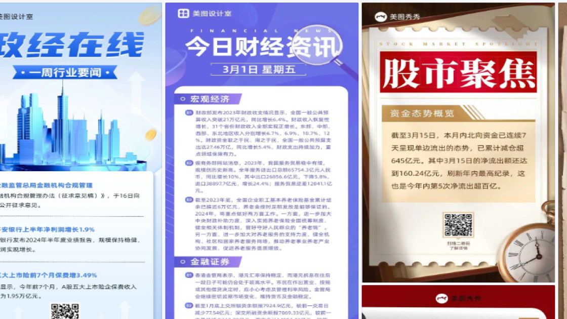 财经广告模板