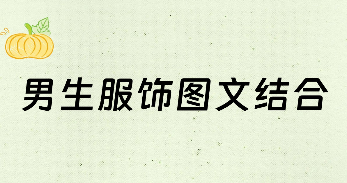男生服饰图文结合