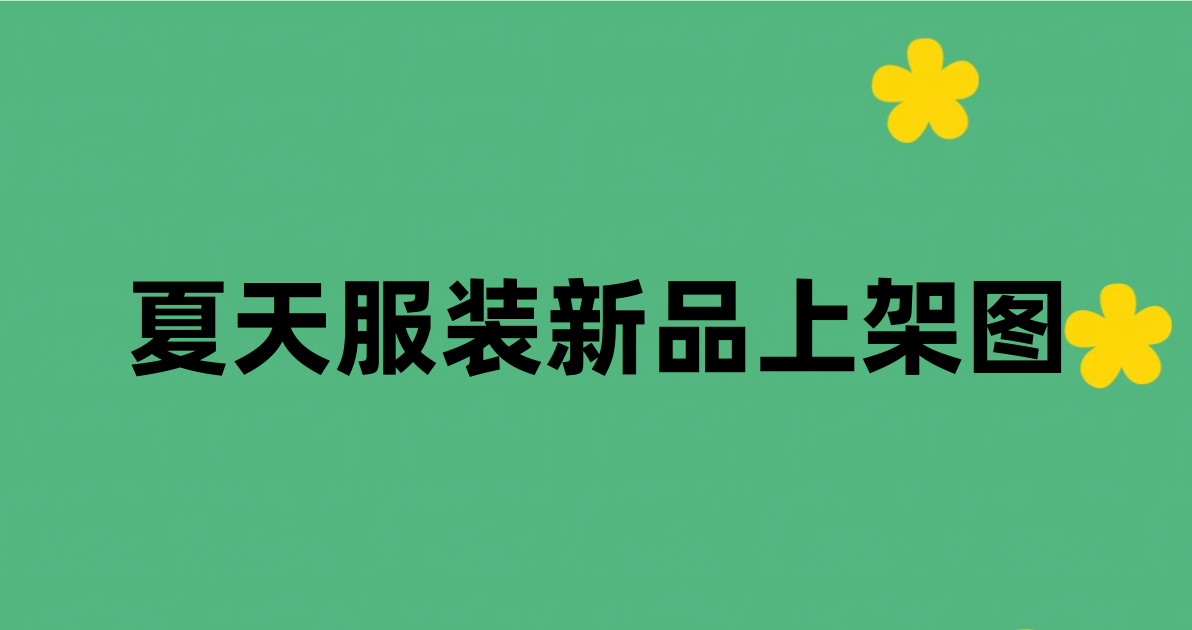 夏天服装新品上架图