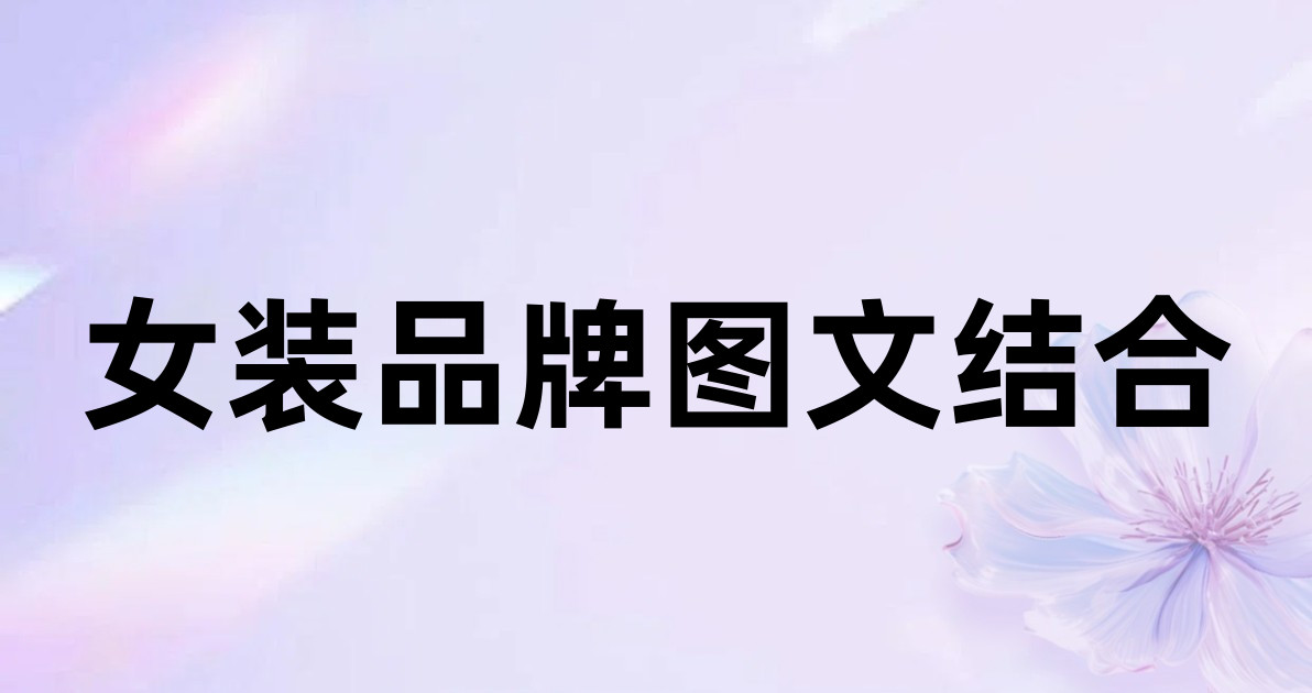 女装品牌图文结合