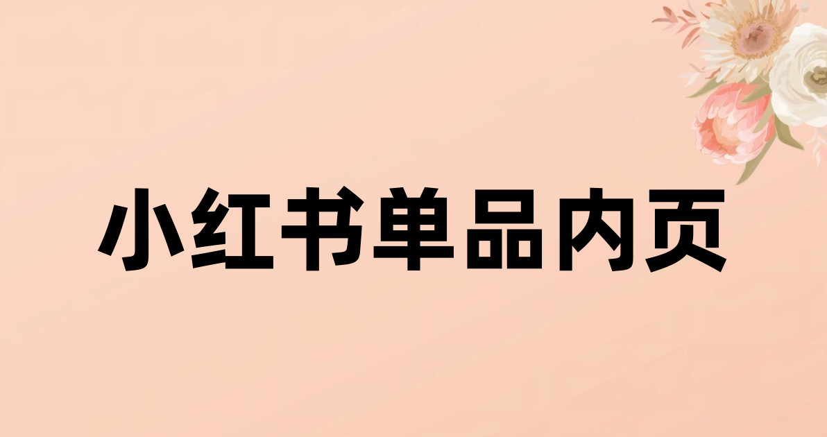 小红书单品内页