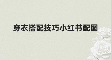 穿衣搭配技巧小红书配图制作：用模板快速出图攻略