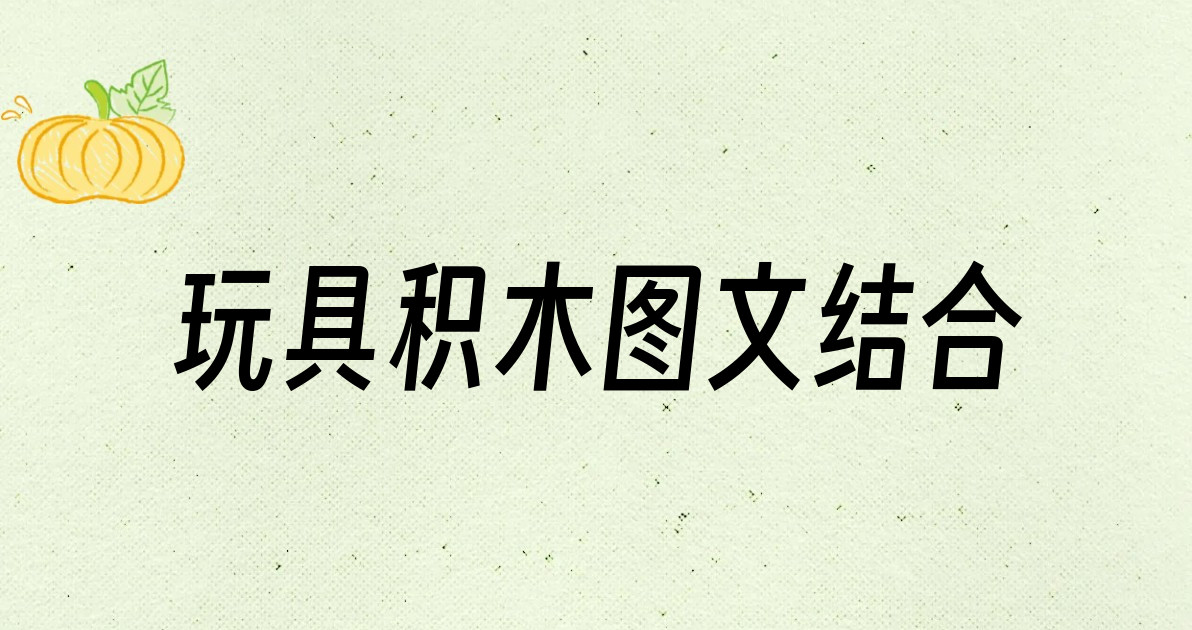 玩具积木图文结合